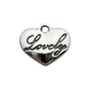 Alloy Love Heart And Love Letter Pendant Necklace Bracelet Keychain Vintage Style Electroplated