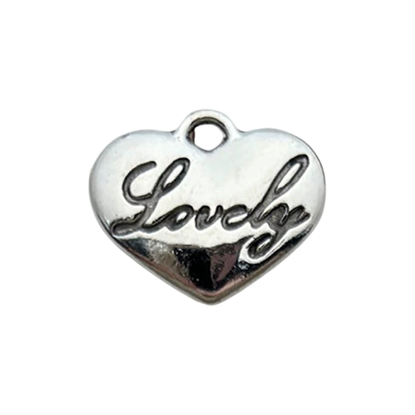 Alloy Love Heart And Love Letter Pendant Necklace Bracelet Keychain Vintage Style Electroplated