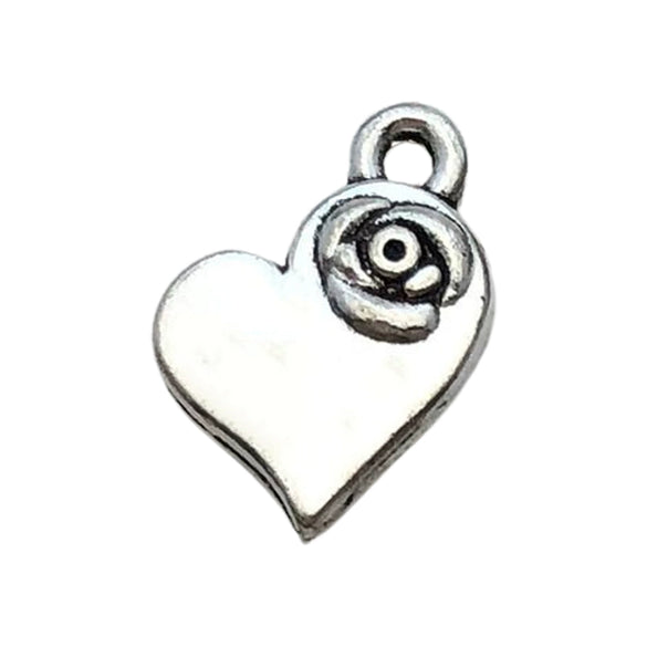 Alloy Love Heart And Love Letter Pendant Necklace Bracelet Keychain Vintage Style Electroplated