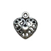 Alloy Love Heart And Love Letter Pendant Necklace Bracelet Keychain Vintage Style Electroplated