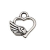 Alloy Love Heart And Love Letter Pendant Necklace Bracelet Keychain Vintage Style Electroplated