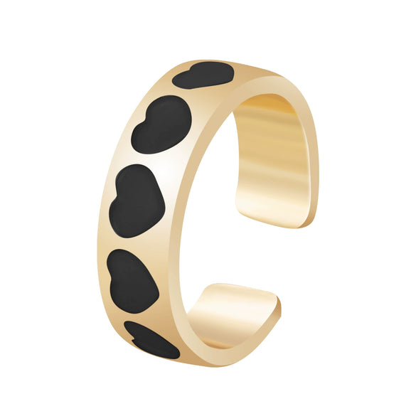 Alloy Love Heart Electroplated Ring Set For Women
