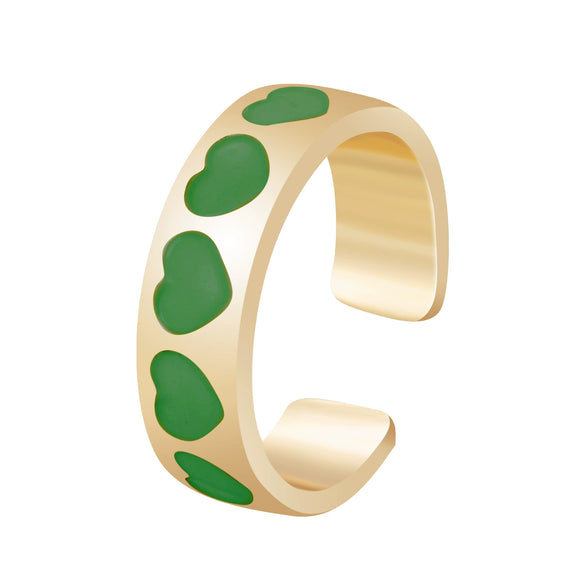 Alloy Love Heart Electroplated Ring Set For Women
