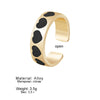 Alloy Love Heart Electroplated Ring Set For Women