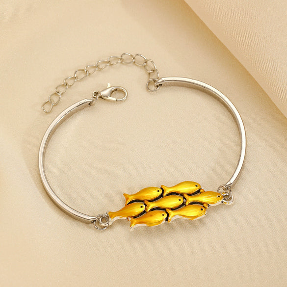 Alloy Love Pattern Diamondencrusted Electroplated Open Bracelet