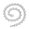 Alloy Love Shape Diamond Hip Hop Style Men's Cuban Chain Jewelry