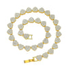 Alloy Love Shape Diamond Hip Hop Style Men's Cuban Chain Jewelry