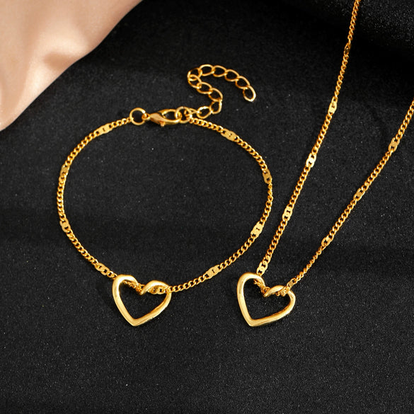 Alloy Love Water Drops Bells Pattern Electroplated Women's Necklace Bracelet
