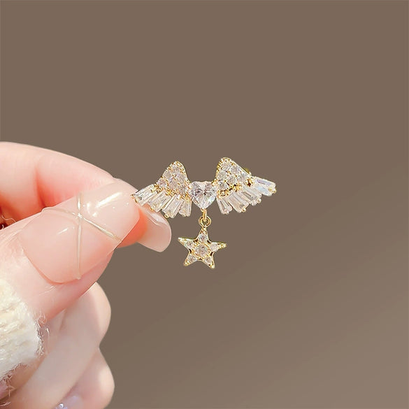 Alloy Love Wings Brooch Electroplated For Women