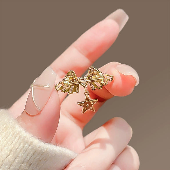Alloy Love Wings Brooch Electroplated For Women