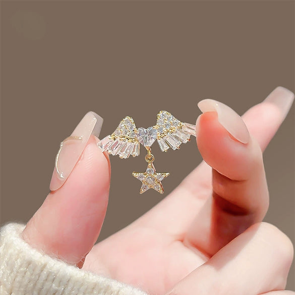 Alloy Love Wings Brooch Electroplated For Women