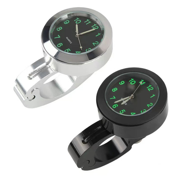Alloy Luminous Motorcycle And Electric Vehicle Modified Handlebar Waterproof Watch Clock