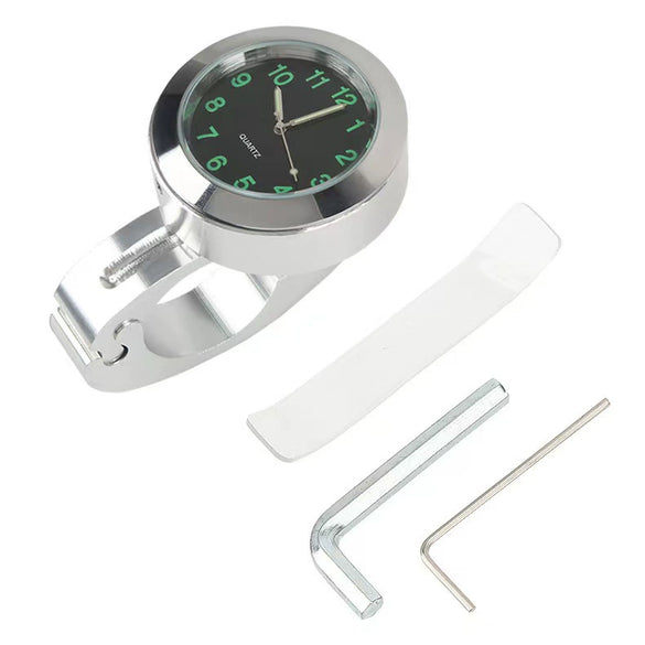 Alloy Luminous Motorcycle And Electric Vehicle Modified Handlebar Waterproof Watch Clock