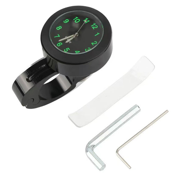 Alloy Luminous Motorcycle And Electric Vehicle Modified Handlebar Waterproof Watch Clock