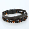 Alloy Magnet Buckle Handwoven Geometric Bracelet For Men And Women