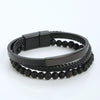 Alloy Magnet Buckle Handwoven Geometric Bracelet For Men And Women
