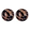 Alloy Maillard Brown Leopard Geometric Electroplating Women's Earrings