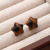 Alloy Maillard Brown Leopard Geometric Electroplating Women's Earrings