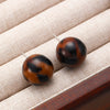 Alloy Maillard Brown Leopard Geometric Electroplating Women's Earrings