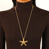 Alloy Marine Animal Clavicle Chain Necklace With Electroplating Design