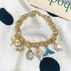 Alloy Marine Animal Geometric Style Electroplated Bracelet For Women