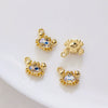 Alloy Marine Life Crab Lobster Zircon Pendant Electroplated Diy Jewelry Accessories