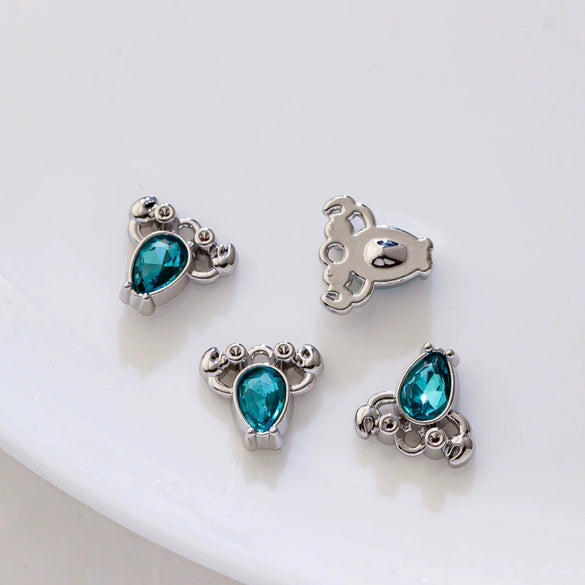 Alloy Marine Life Crab Lobster Zircon Pendant Electroplated Diy Jewelry Accessories