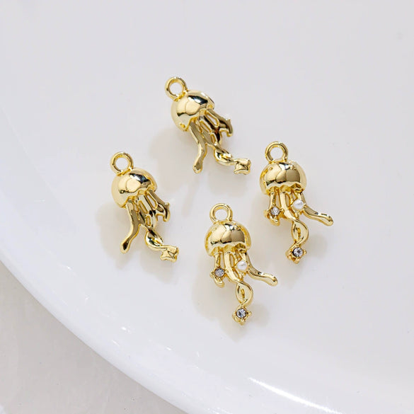 Alloy Marine Life Hippocampus Octopus Conch Electroplated Pendant Jewelry Accessories