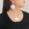 Alloy Marine Life Pattern Fashion Minimalist Women's Necklace Earrings Set With Electroplating
