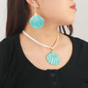 Alloy Marine Life Pattern Fashion Minimalist Women's Necklace Earrings Set With Electroplating