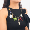 Alloy Marine Life Shell Conch Star Geometric Pendant Women's Snake Bone Chain Necklace