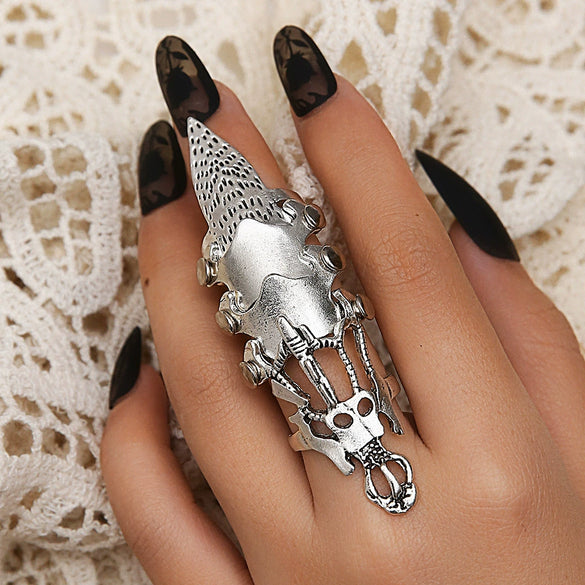 Alloy Men's And Women's Fashion Scorpion And Skull Knuckle Bendable Ring With Electroplating And Animal Zodiac Pattern