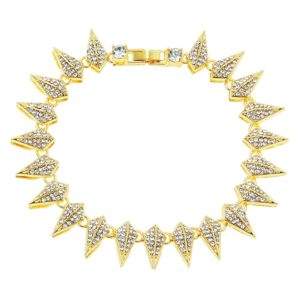Alloy Men's Hiphop Style Geometric Diamond Stitching Bracelet Jewelry