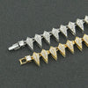 Alloy Men's Hiphop Style Geometric Diamond Stitching Bracelet Jewelry