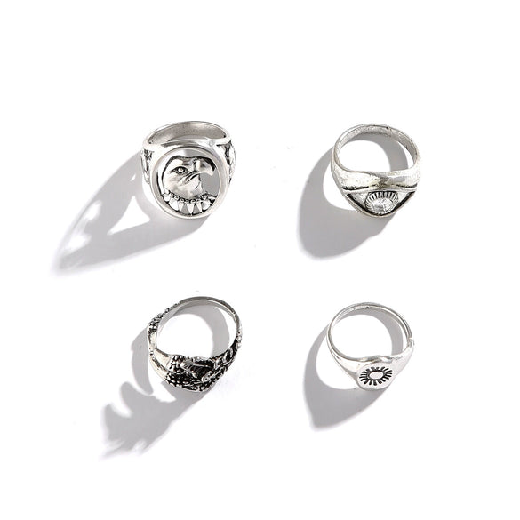 Alloy Men's Jewelry Retro Distressed Animals Zodiac Ring
