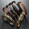 Alloy Men's Printed Cross Bracelet With Magnet Buckle And Stamping Process