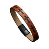 Alloy Men's Printed Cross Bracelet With Magnet Buckle And Stamping Process