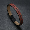 Alloy Men's Printed Cross Bracelet With Magnet Buckle And Stamping Process