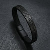 Alloy Men's Printed Cross Bracelet With Magnet Buckle And Stamping Process