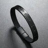 Alloy Men's Printed Cross Bracelet With Magnet Buckle And Stamping Process