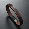 Alloy Men's Printed Cross Bracelet With Magnet Buckle And Stamping Process