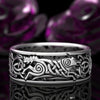 Alloy Men's Ring With Geometric Pattern And Electroplating Viking Wolf Punk Style