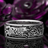 Alloy Men's Ring With Geometric Pattern And Electroplating Viking Wolf Punk Style