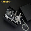Alloy Men's Sport Quartz Watch With Eagle Pendant And Stainless Steel Buckle