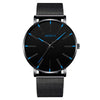Alloy Mesh Band Men's Leisure Quartz Watch With Round Dial And Pin Buckle