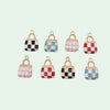 Alloy Mesh Handbag And Jewelry Accessories With Totem Pattern And Dripping Oil Design