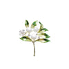 Alloy Metal Cat Flower Brooch For Women With Electroplating Design