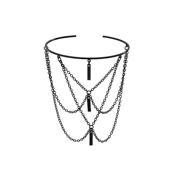 Alloy Metal Chain Imitation Pearl Arm Bracelet Starshaped Electroplated For Women