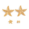 Alloy Metal Flower And Star Shape Ear Clip Set With Electroplating Technique
