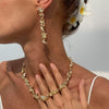 Alloy Metal Geometric Irregular Fold Clavicle Necklace With Electroplating